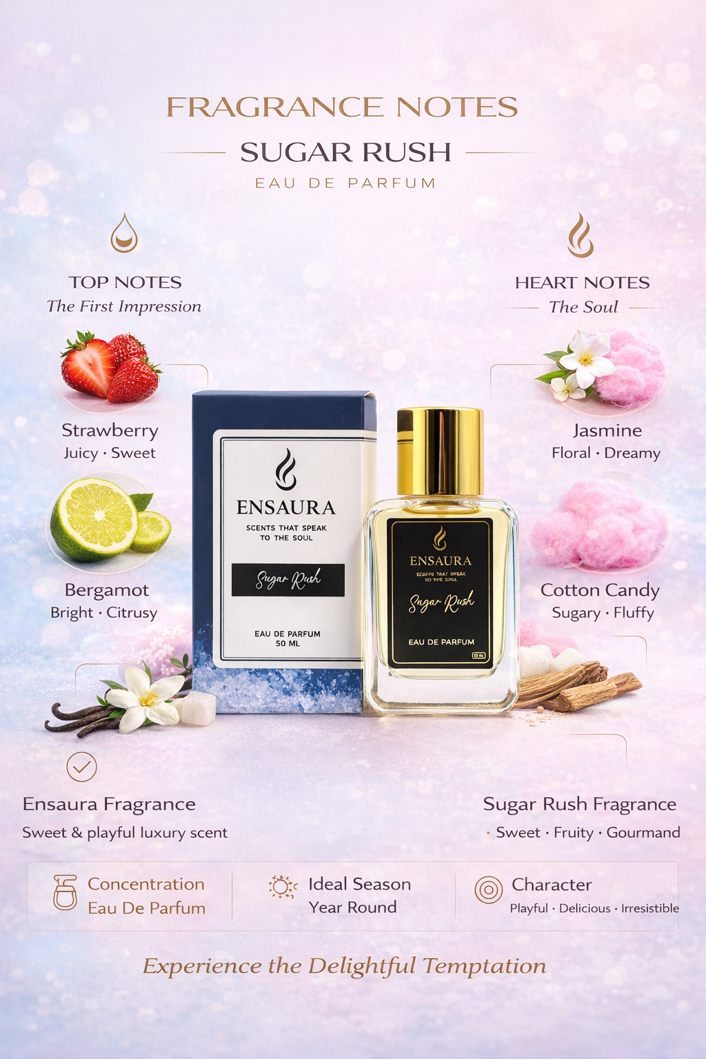 Sugar Rush Eau De Parfum – Sweet Gourmand Long Lasting Perfume - Image 3